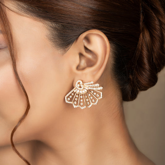 Diamond Fanburst Studs