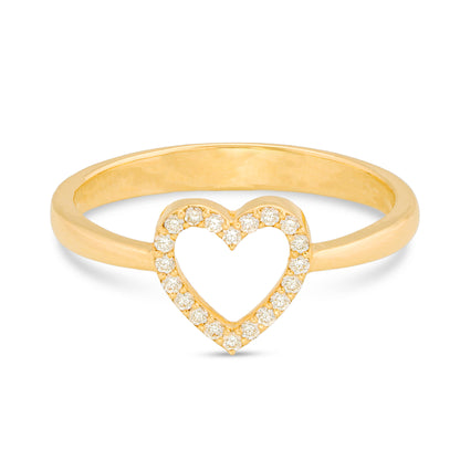 Halo Heart Diamond Ring