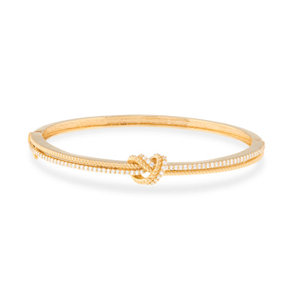 Signature Knot Diamond Stackable Bracelet