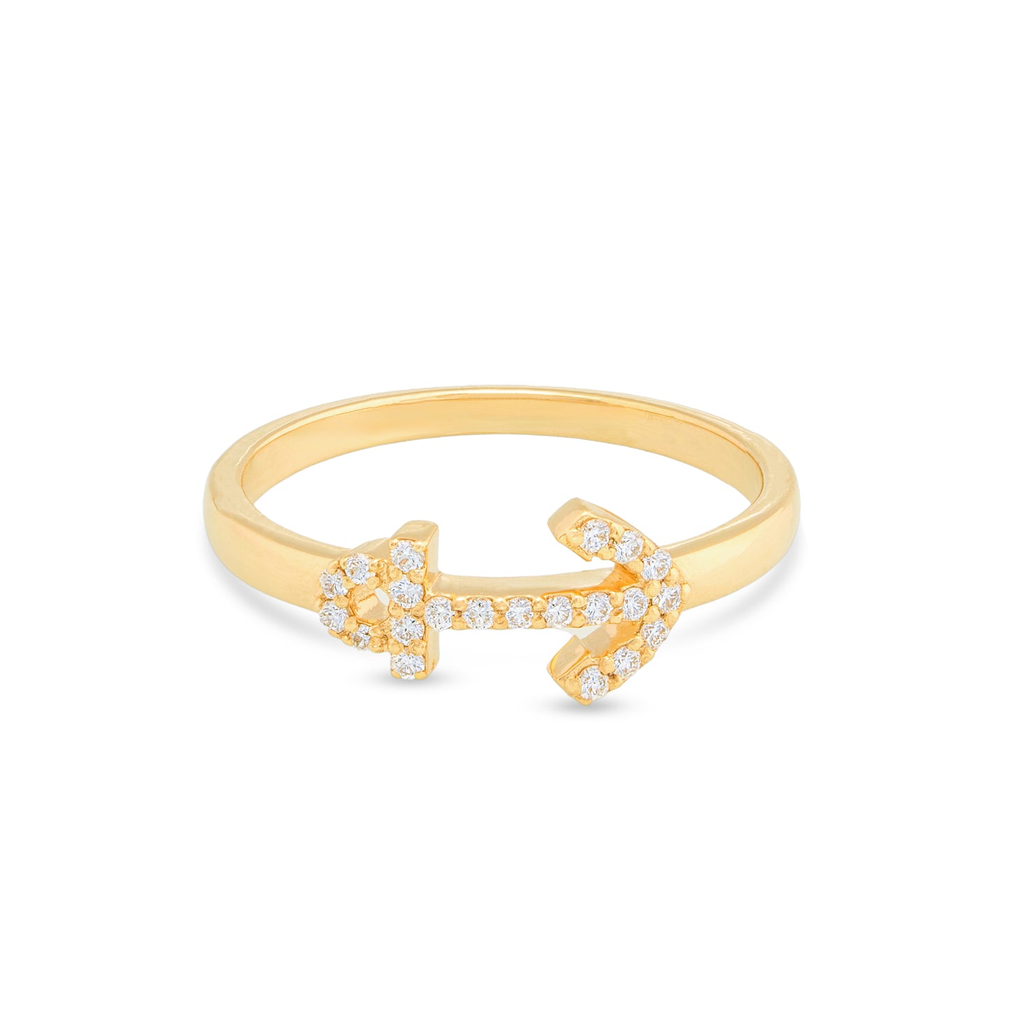 Anchor Diamond Stackable Ring