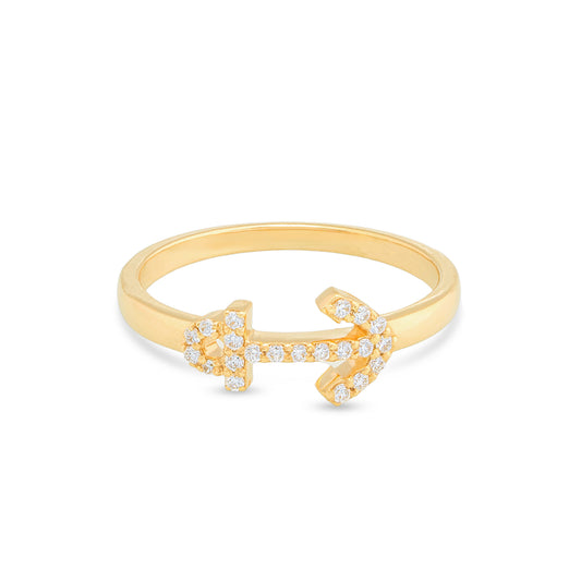 Anchor Diamond Stackable Ring