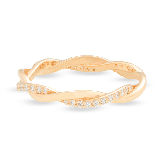 Eternity Twist Stackable Diamond Ring