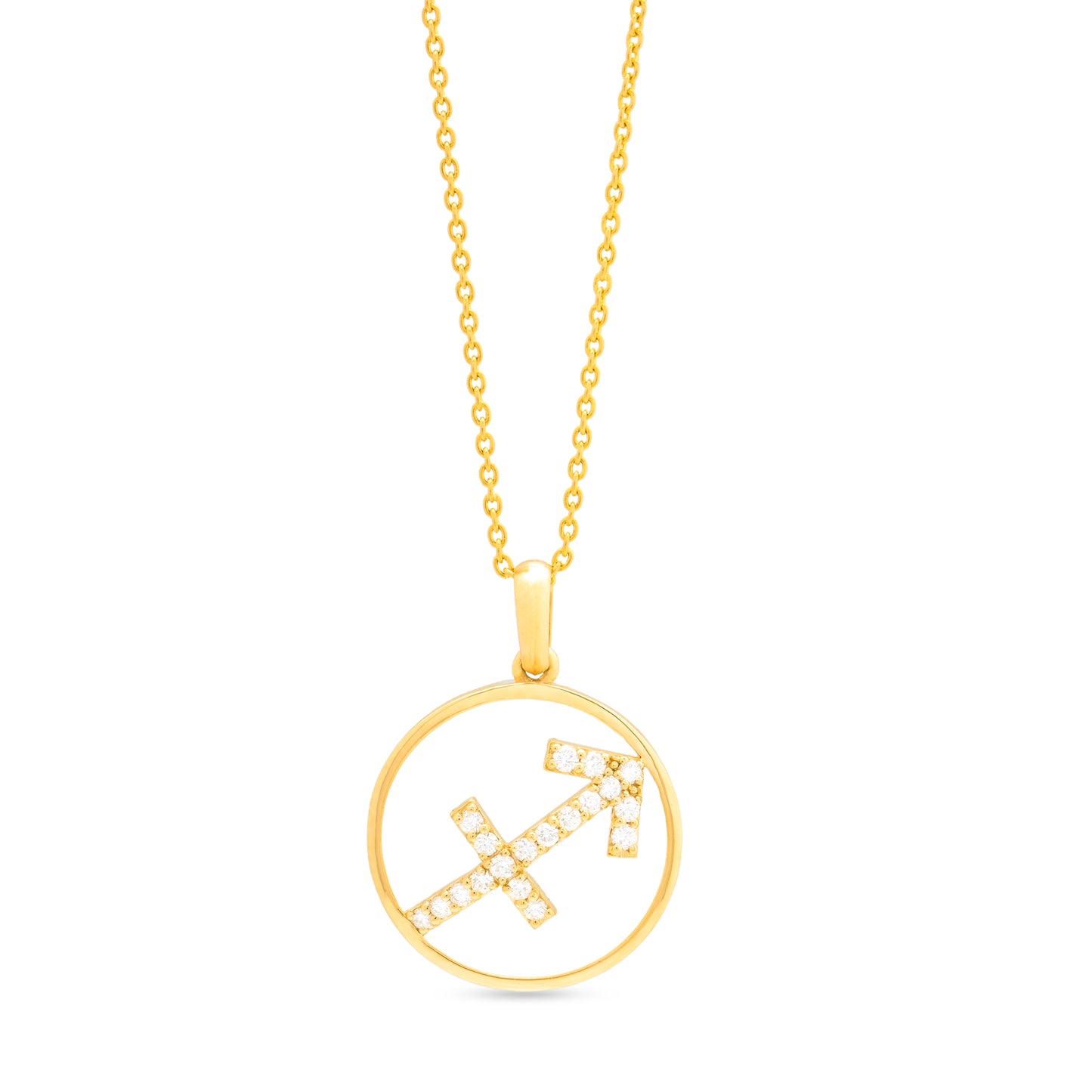 Sagittarius Zodiac Diamond Pendant