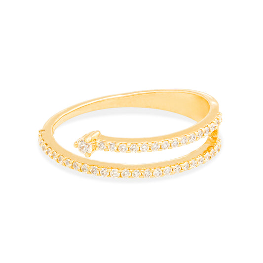 Crossover Stackable Diamond Ring