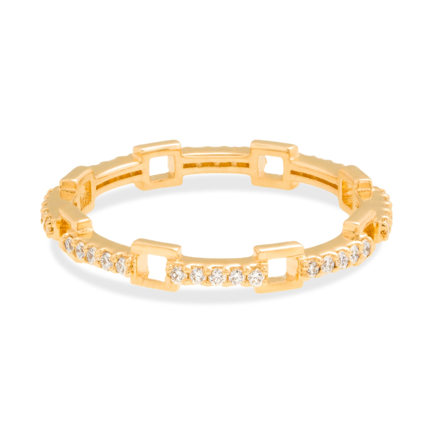 Mini Interlocked Stackable Diamond Ring