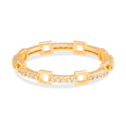 Mini Interlocked Stackable Diamond Ring