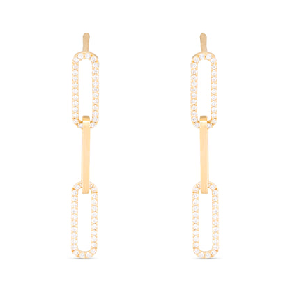 Signature Interlinked Gold Diamond Earrings