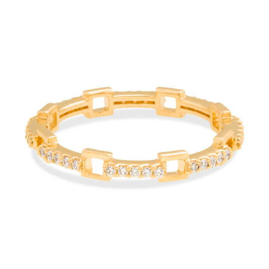 Mini Interlocked Stackable Diamond Ring