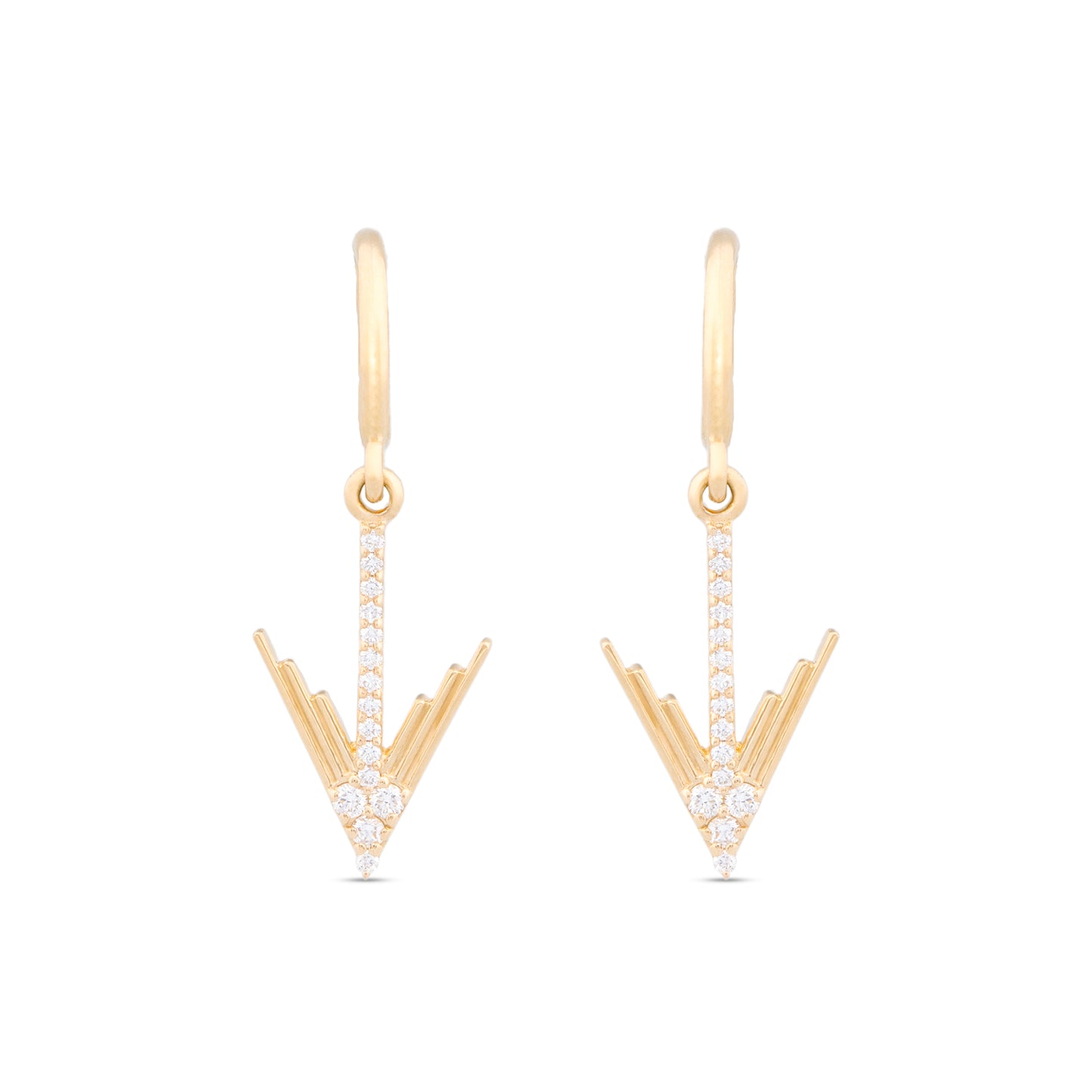 Arrow Diamond Dangle Earrings