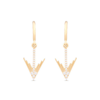 Arrow Diamond Dangle Earrings