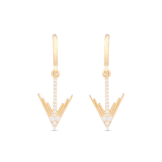 Arrow Diamond Dangle Earrings