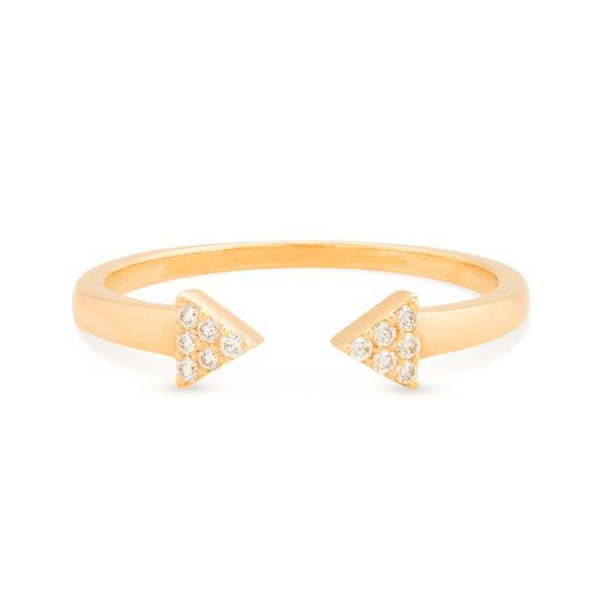 Signature Arrow Diamond Stackable Ring