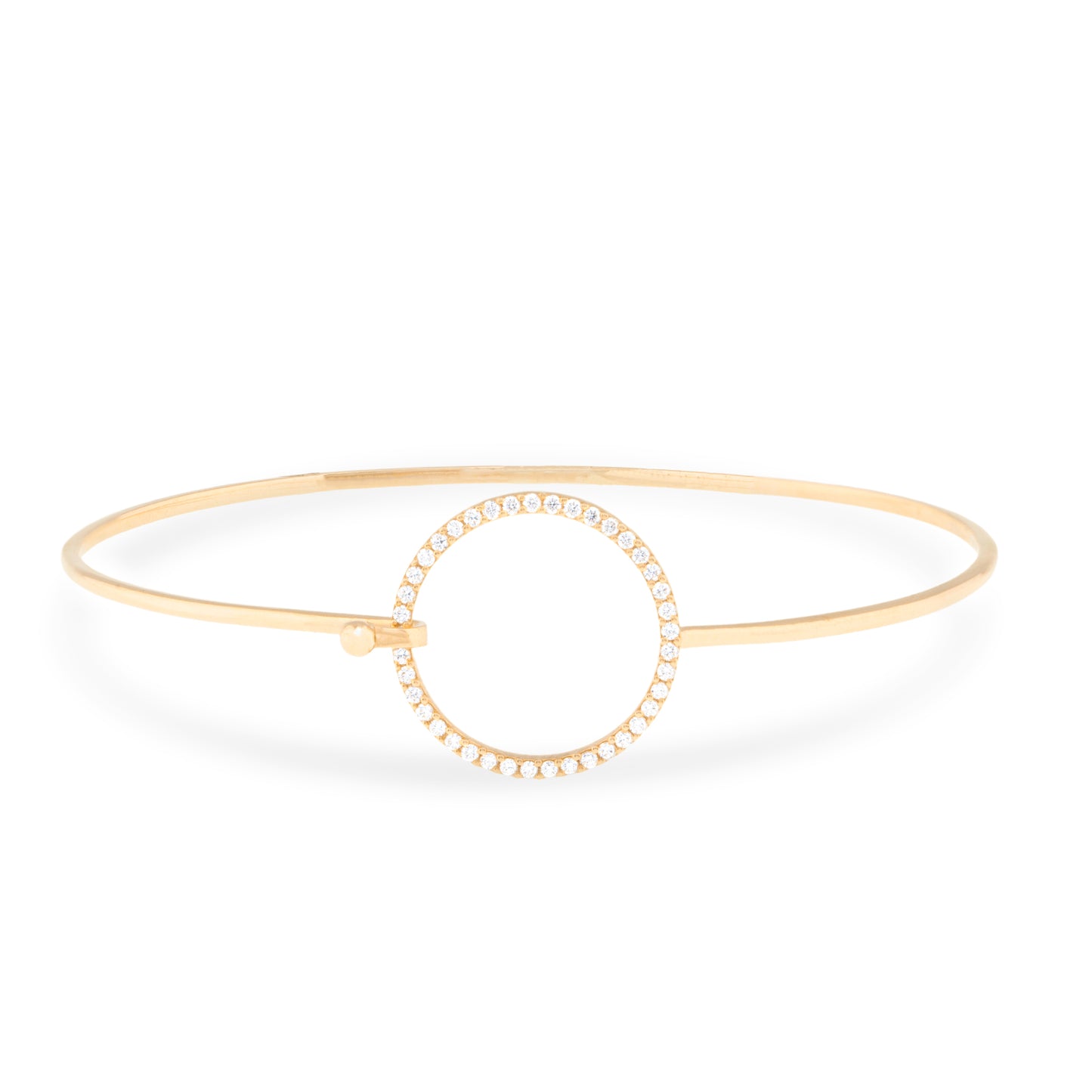 Classic Circle Gold and Diamond Bracelet