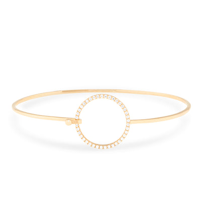 Classic Circle Gold and Diamond Bracelet