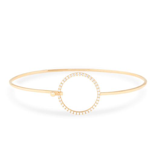 Classic Circle Gold and Diamond Bracelet