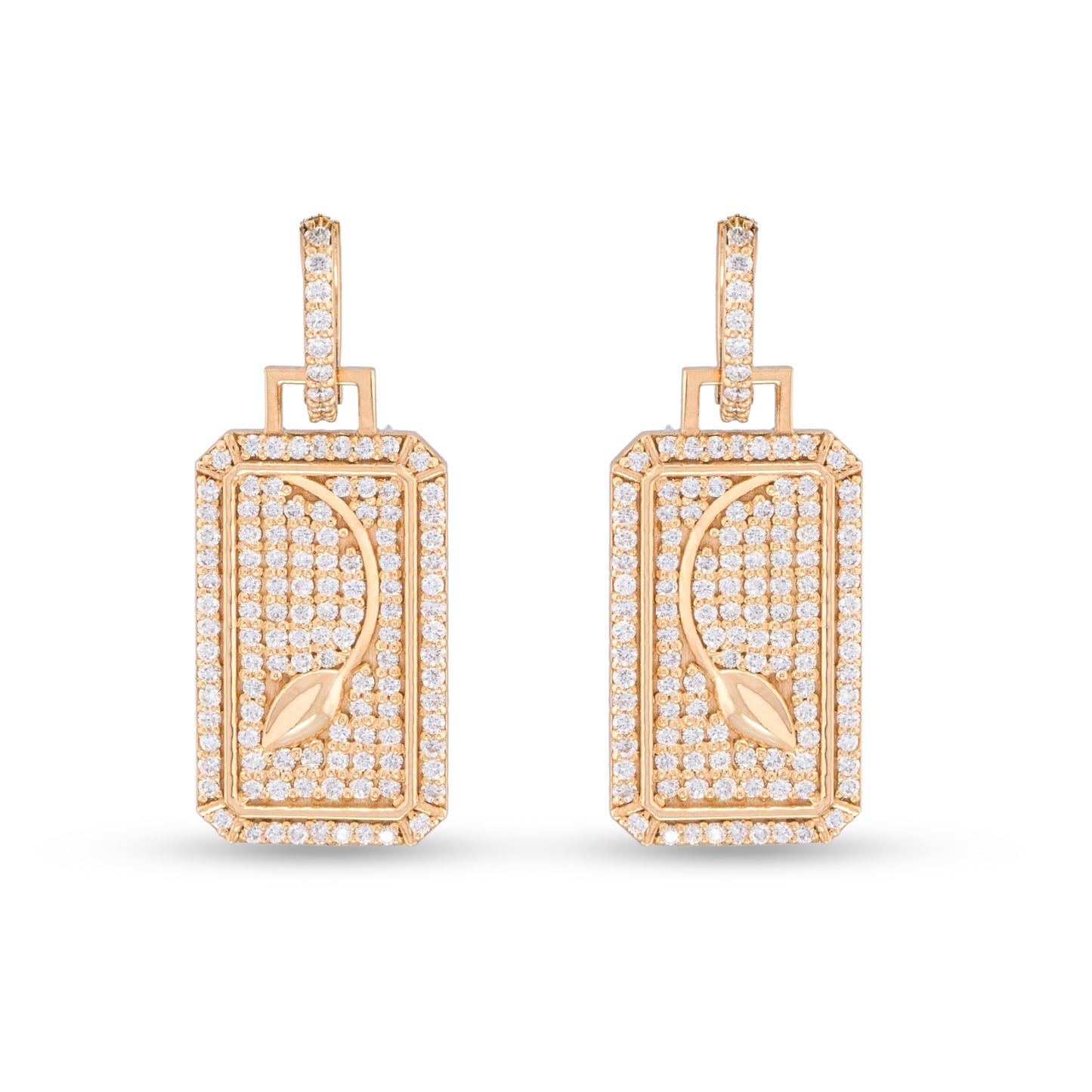 Signature Buds Diamond Gold Earrings