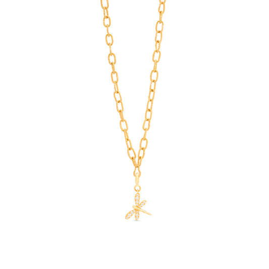 Dainty Dragonfly Diamond Charm