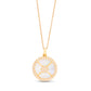 Mother of Pearl and Diamond Circle Pendant