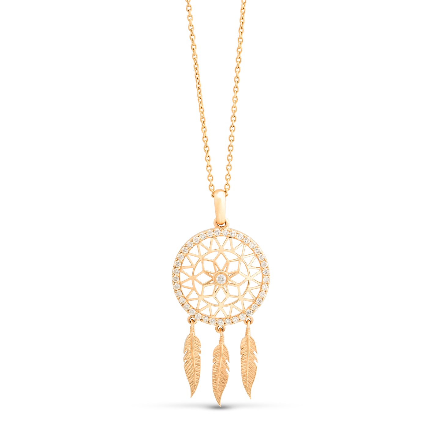 Hamsa Protection Diamond Pendant