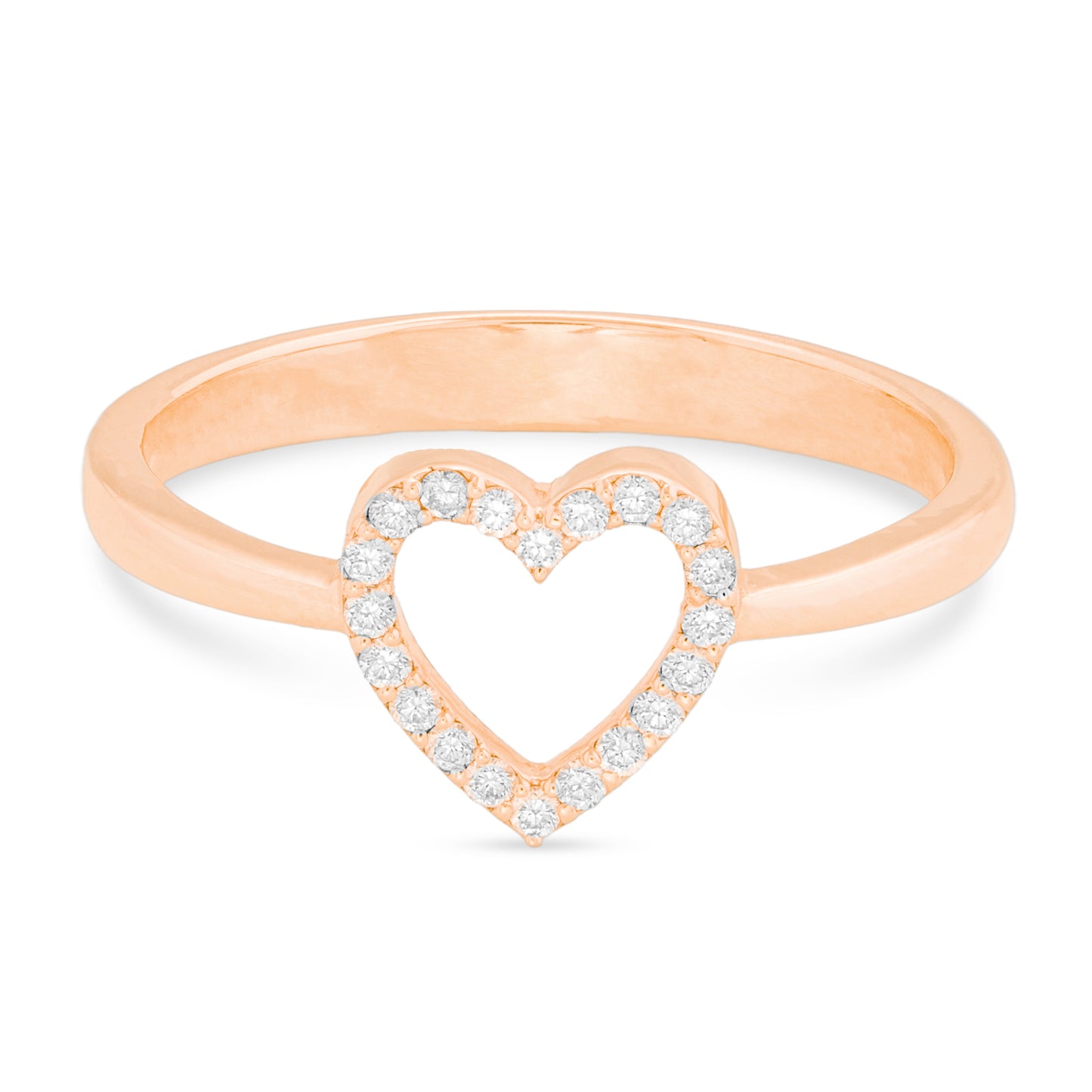 Halo Heart Diamond Ring