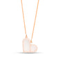 Mother of Pearl and Diamond Heart Necklace