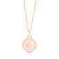 Inset Gold Heart Mother of Pearl and Diamond Pendant