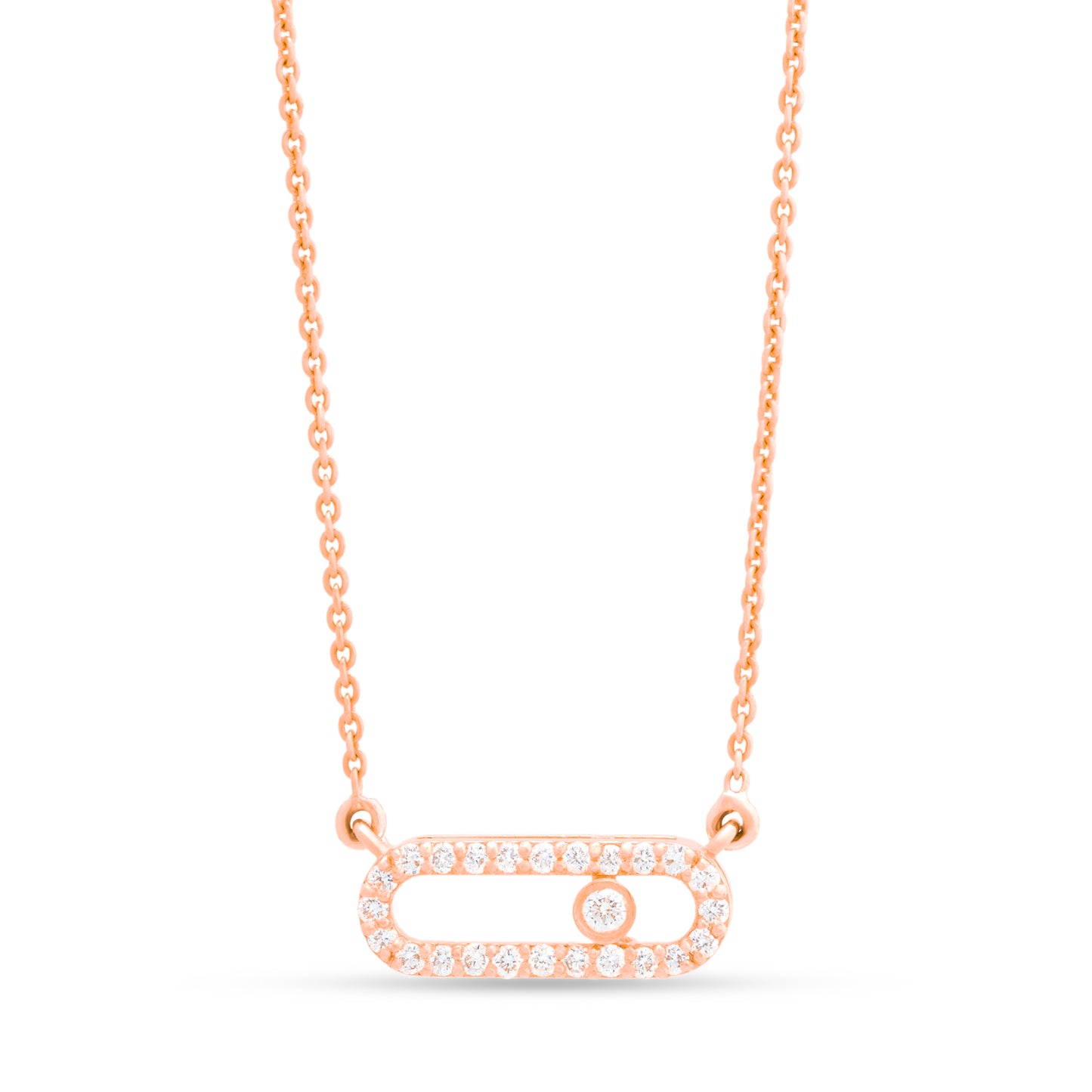 Moving Ahead with time Diamond Necklace