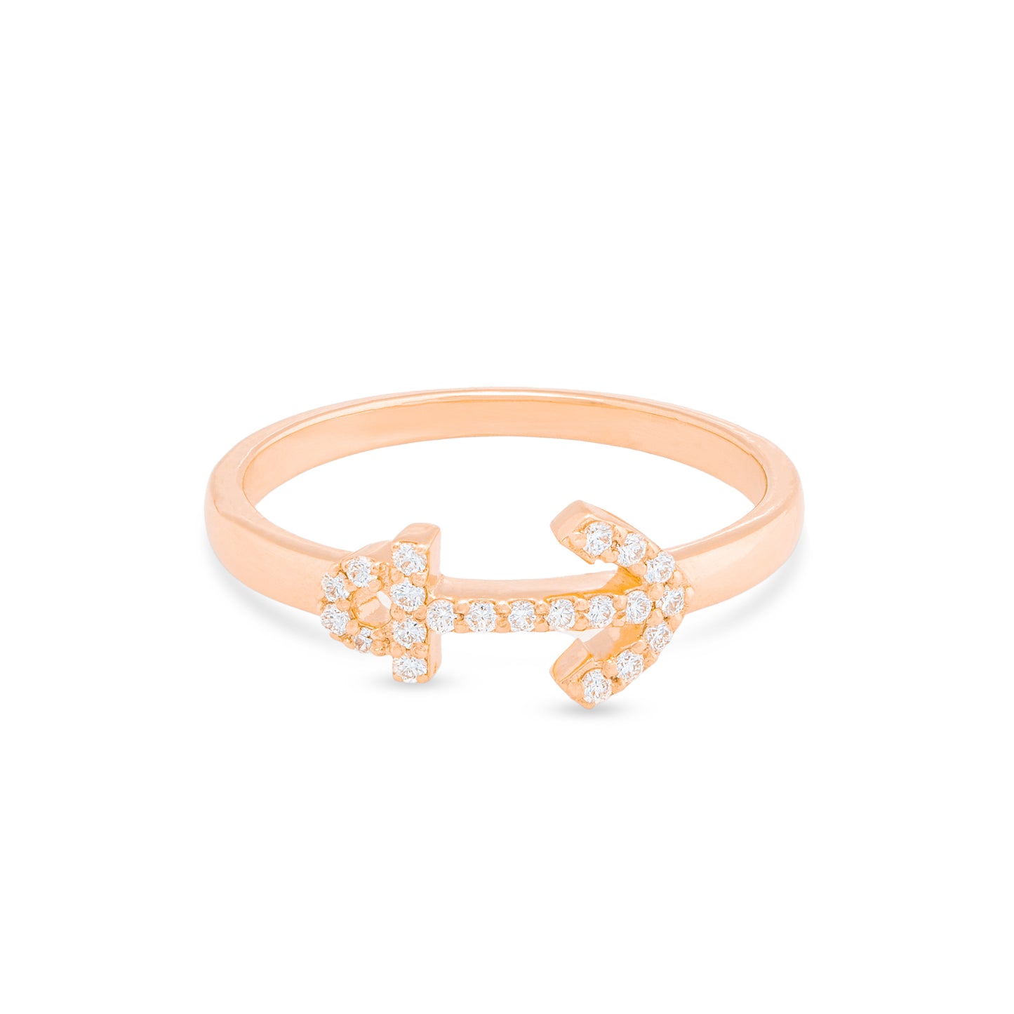 Anchor Diamond Stackable Ring