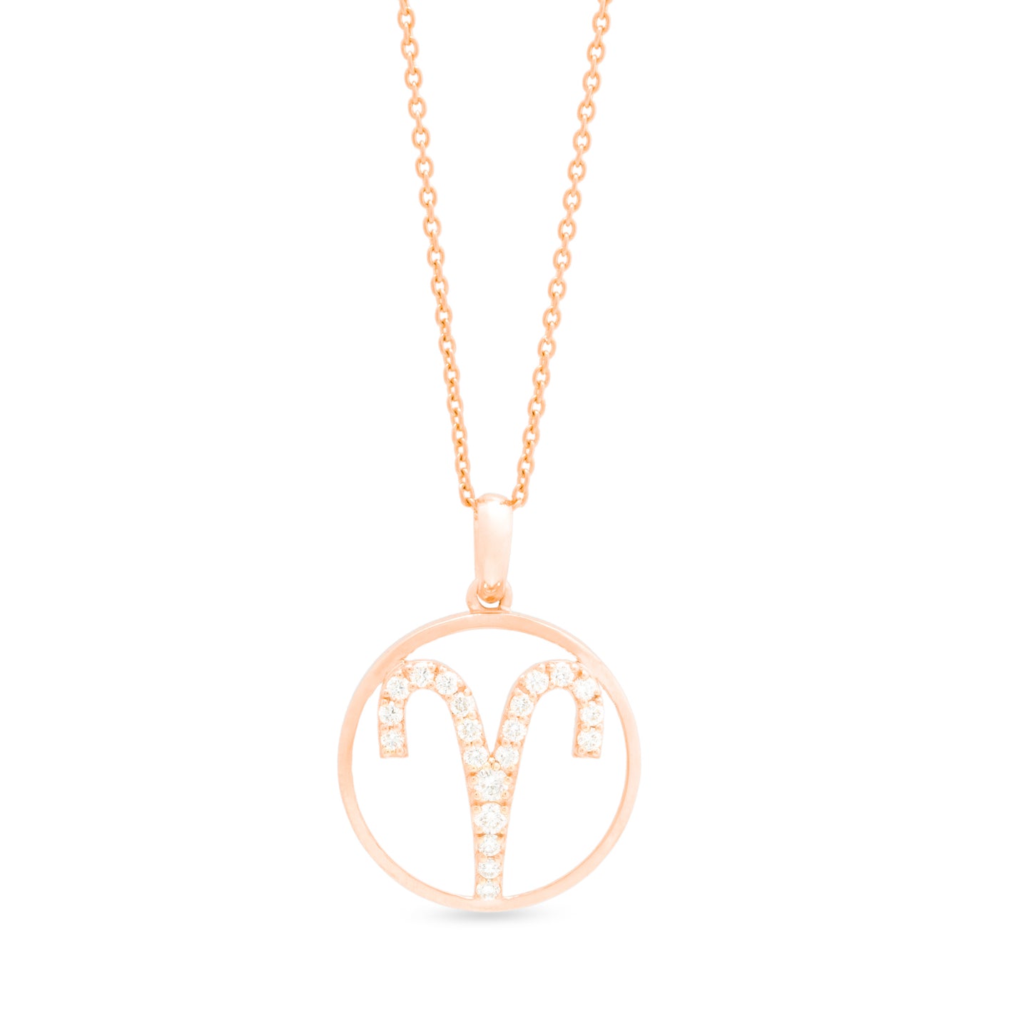 Aries Zodiac Diamond Pendant