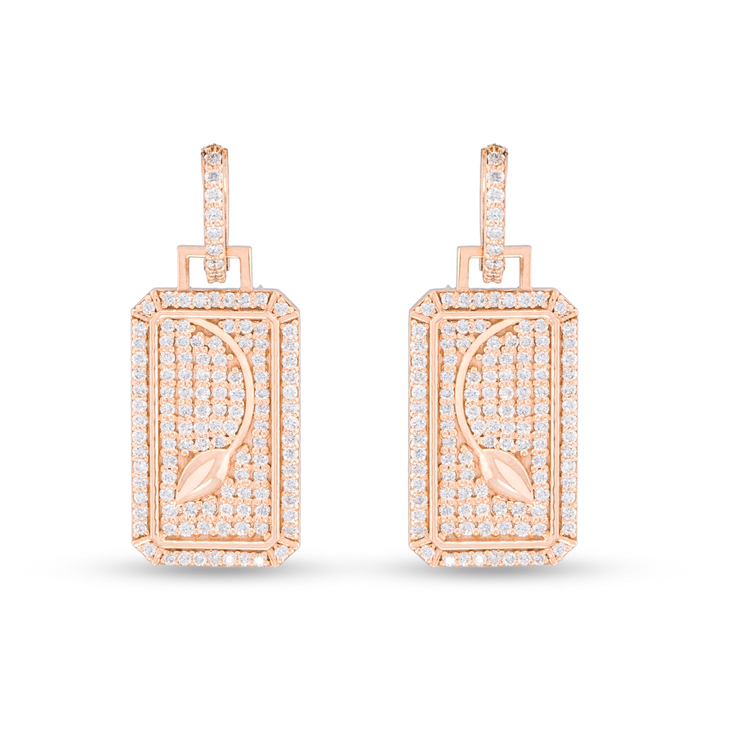 Signature Buds Diamond Gold Earrings