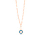 Enamel Round Evil Eye Protection Diamond Charm