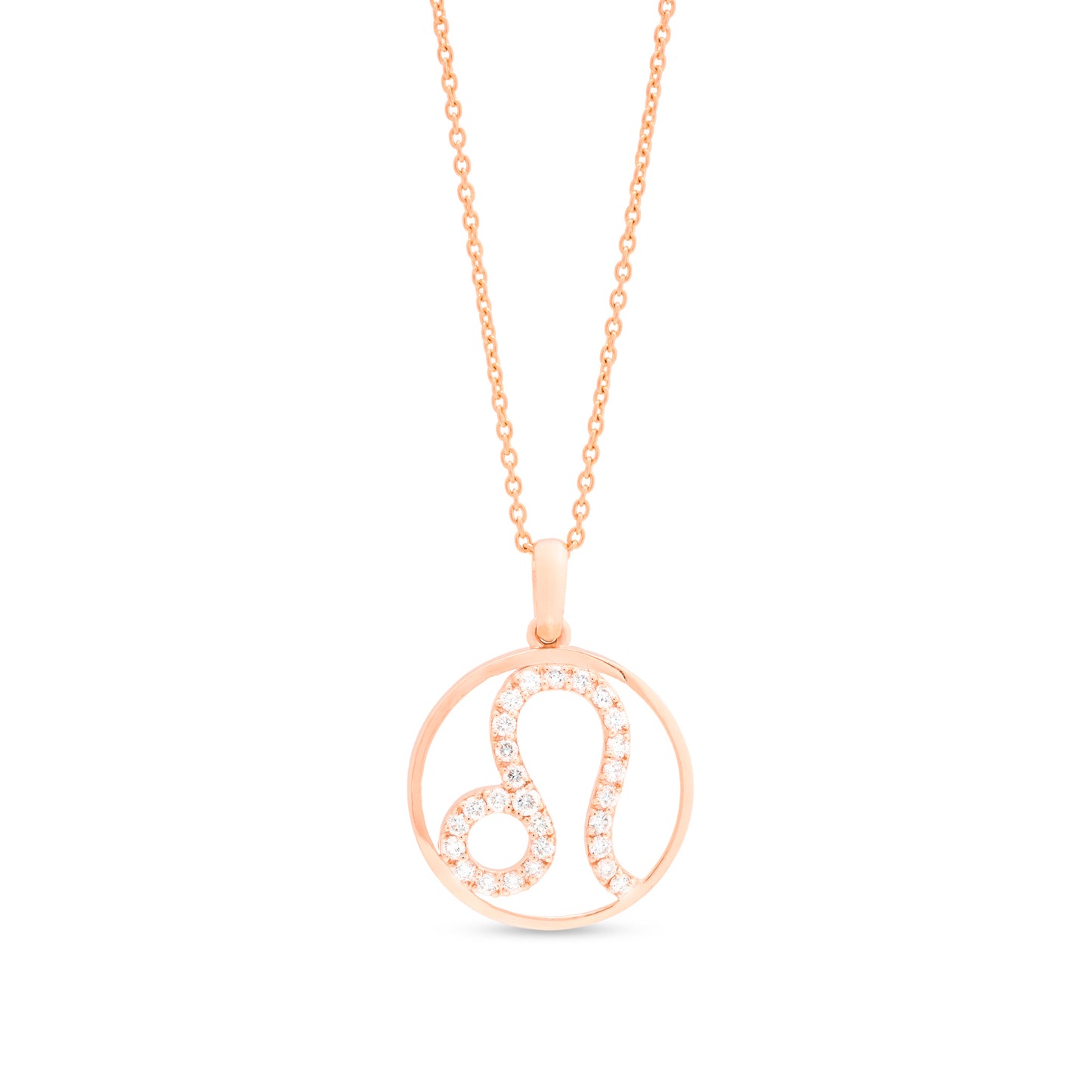 Leo Zodiac Diamond Pendant