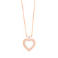 Diamond and Ruby Heart in Heart reversible Necklace