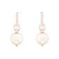 Dangling South Sea Pearl Diamond Earrings