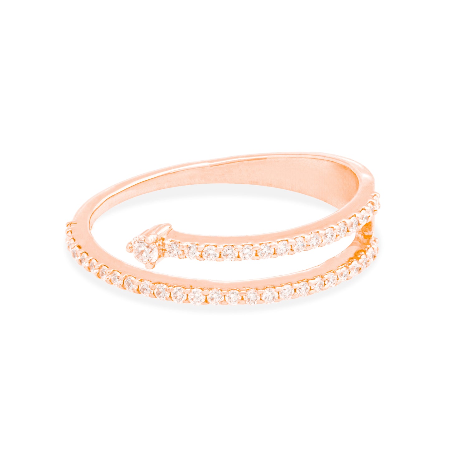 Crossover Stackable Diamond Ring