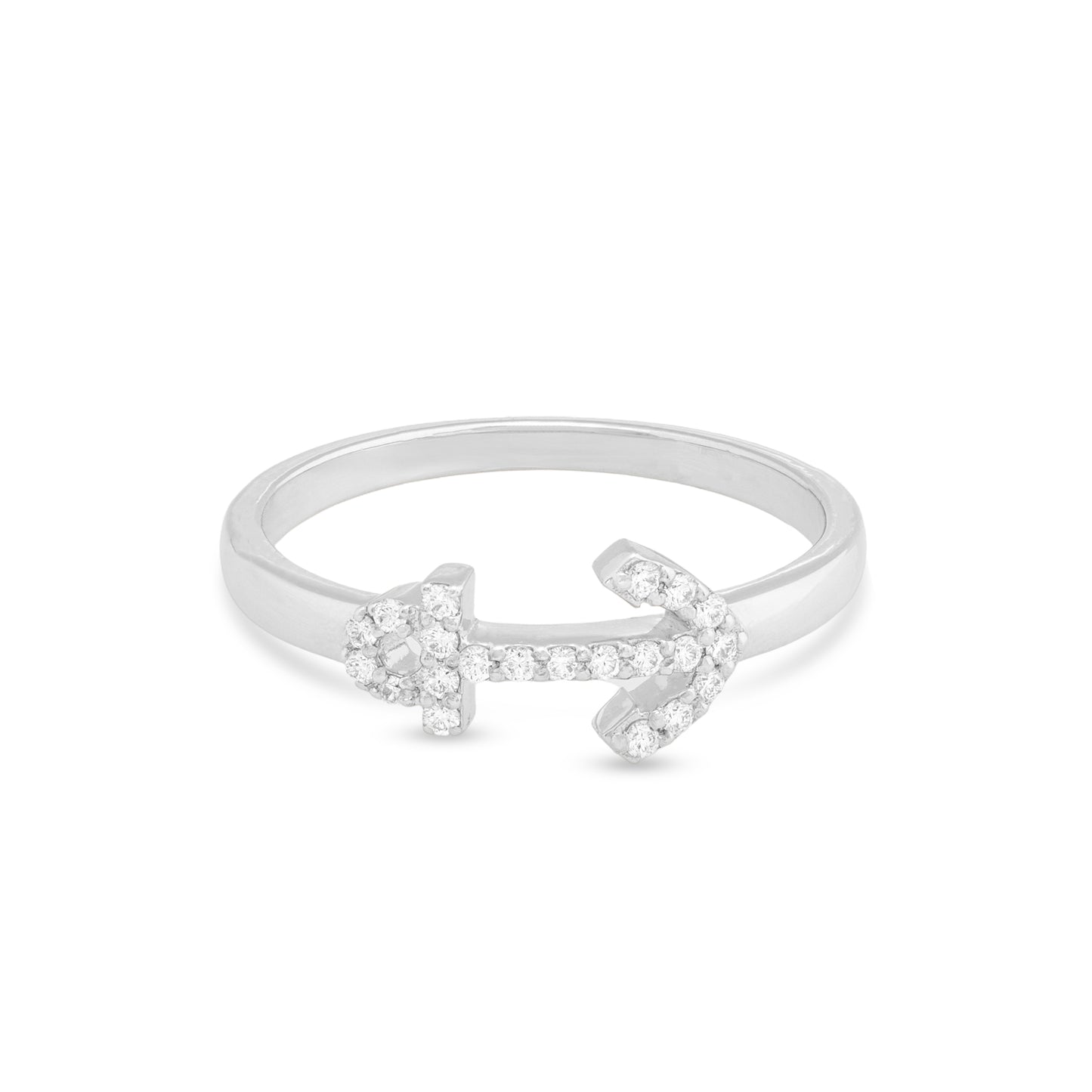 Anchor Diamond Stackable Ring