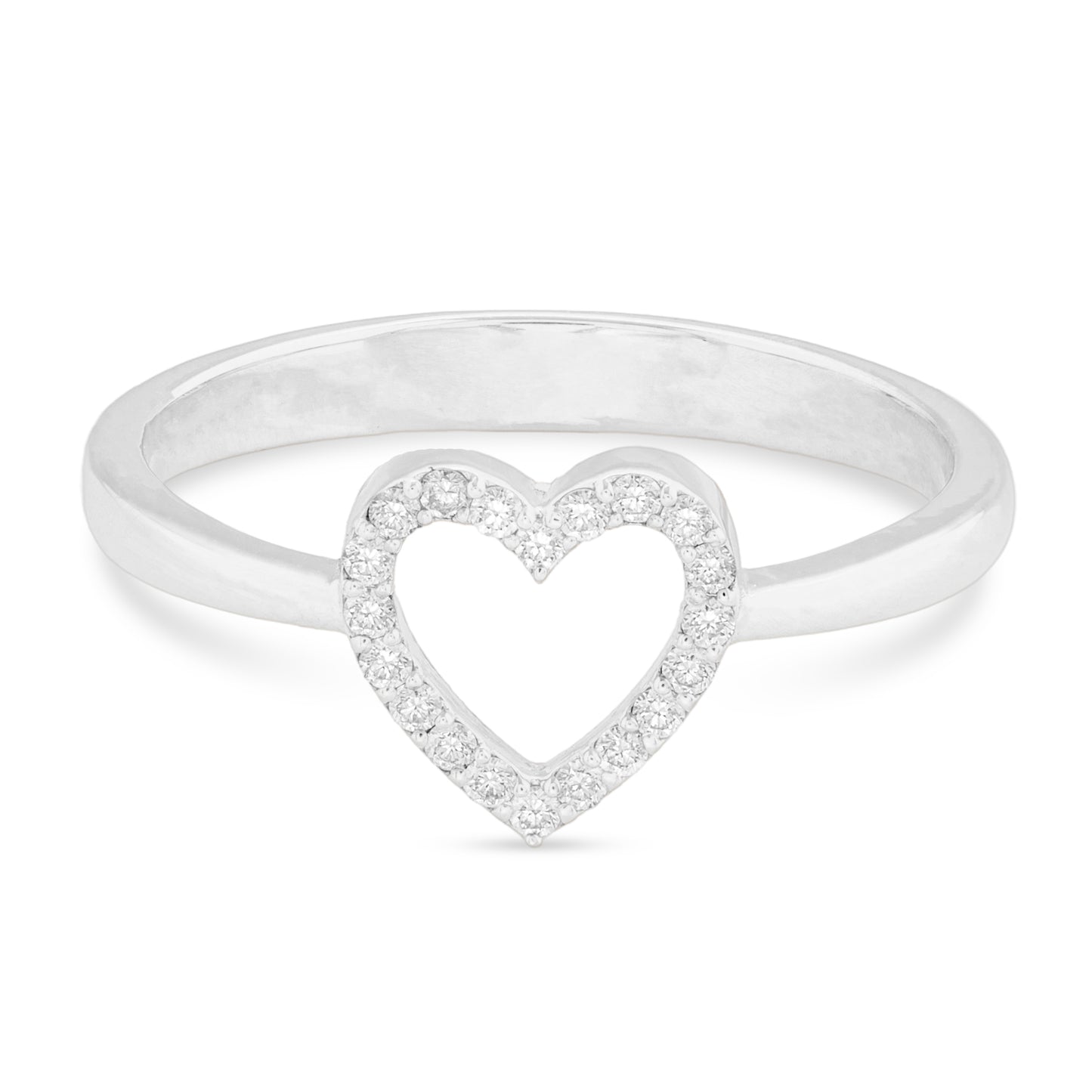 Halo Heart Diamond Ring