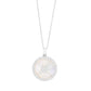 Mother of Pearl and Diamond Circle Pendant