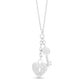 Heart shaped Lock and Key Diamond Necklace