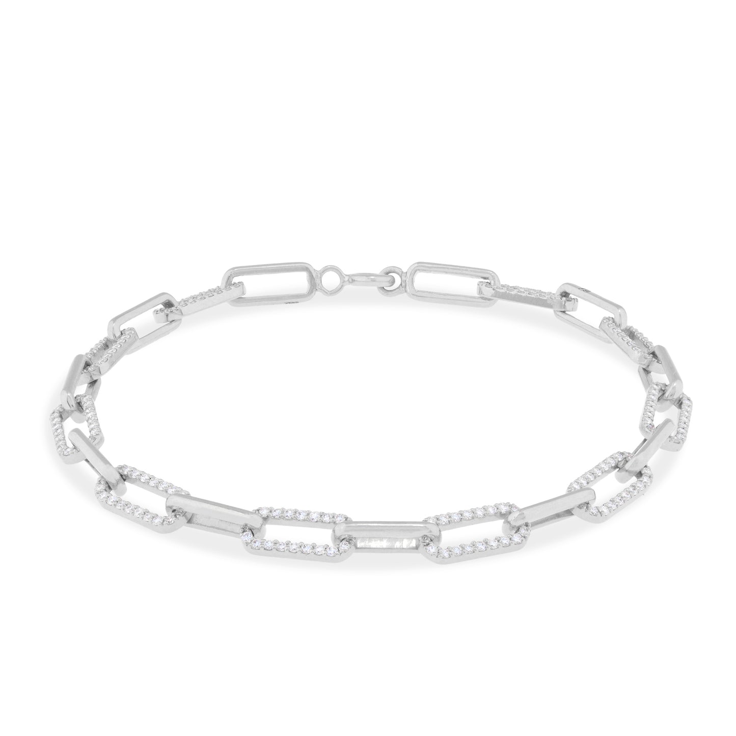 Interlinked Diamond Stackable Bracelet