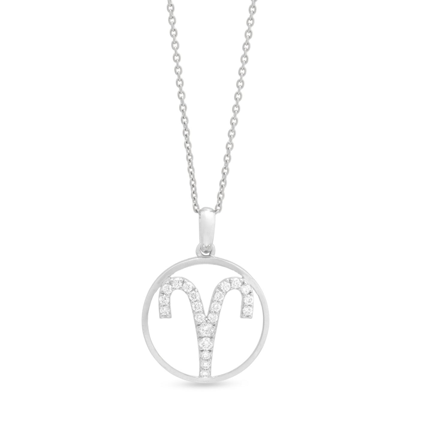 Aries Zodiac Diamond Pendant