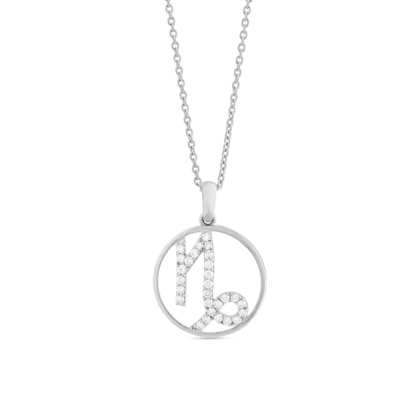 Capricorn Zodiac Diamond Pendant