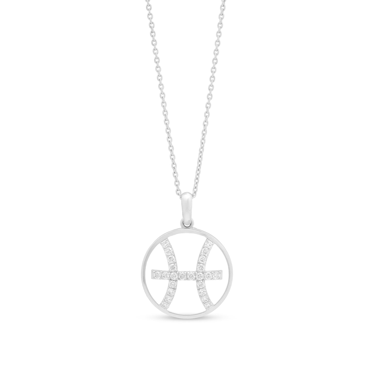 Pisces Zodiac Diamond Pendant