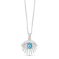 Enamel Evil Eye Protection Diamond Pendant