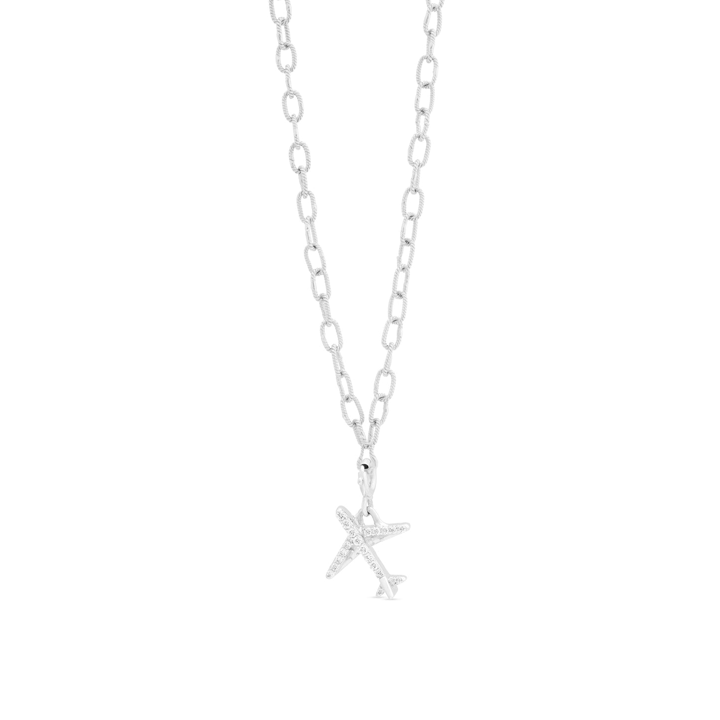 Diamond Airplane Charm