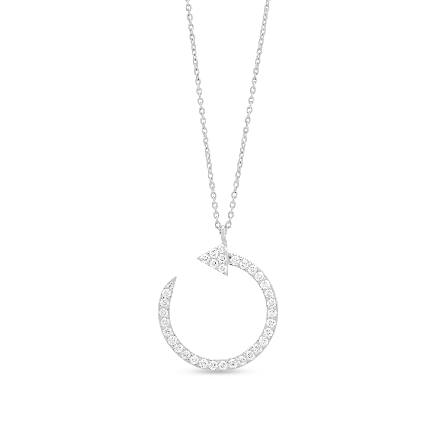 Round Arrow Diamond Necklace