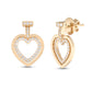 Diamond and Ruby Heart in Heart reversible Earrings