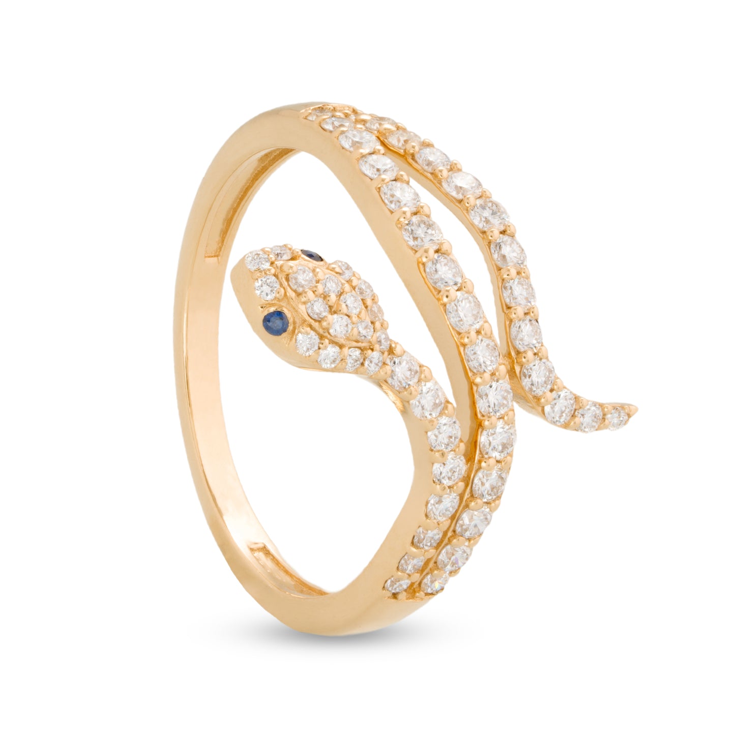 Ouroboros Serpenti Diamond and Sapphire Ring