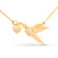 Humming Bird with heart Necklace