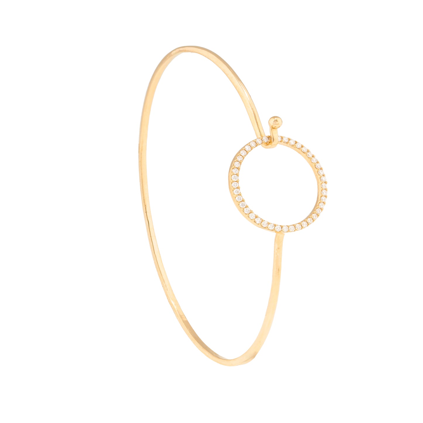 Classic Circle Gold and Diamond Bracelet